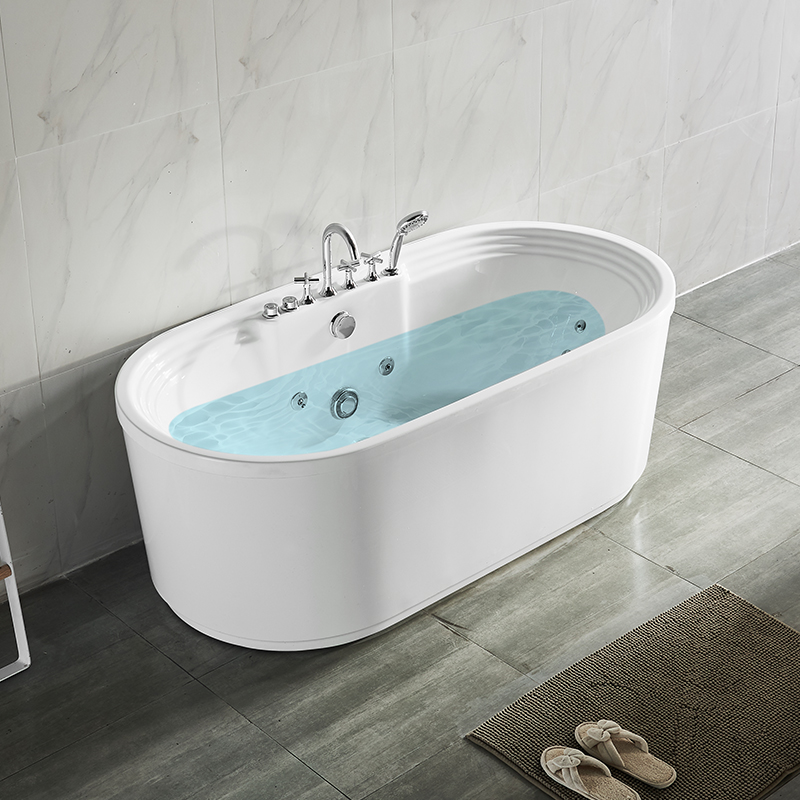 ABS-badekar klassisk badekar af bedste kvalitet med jetfly og messing vandhaner